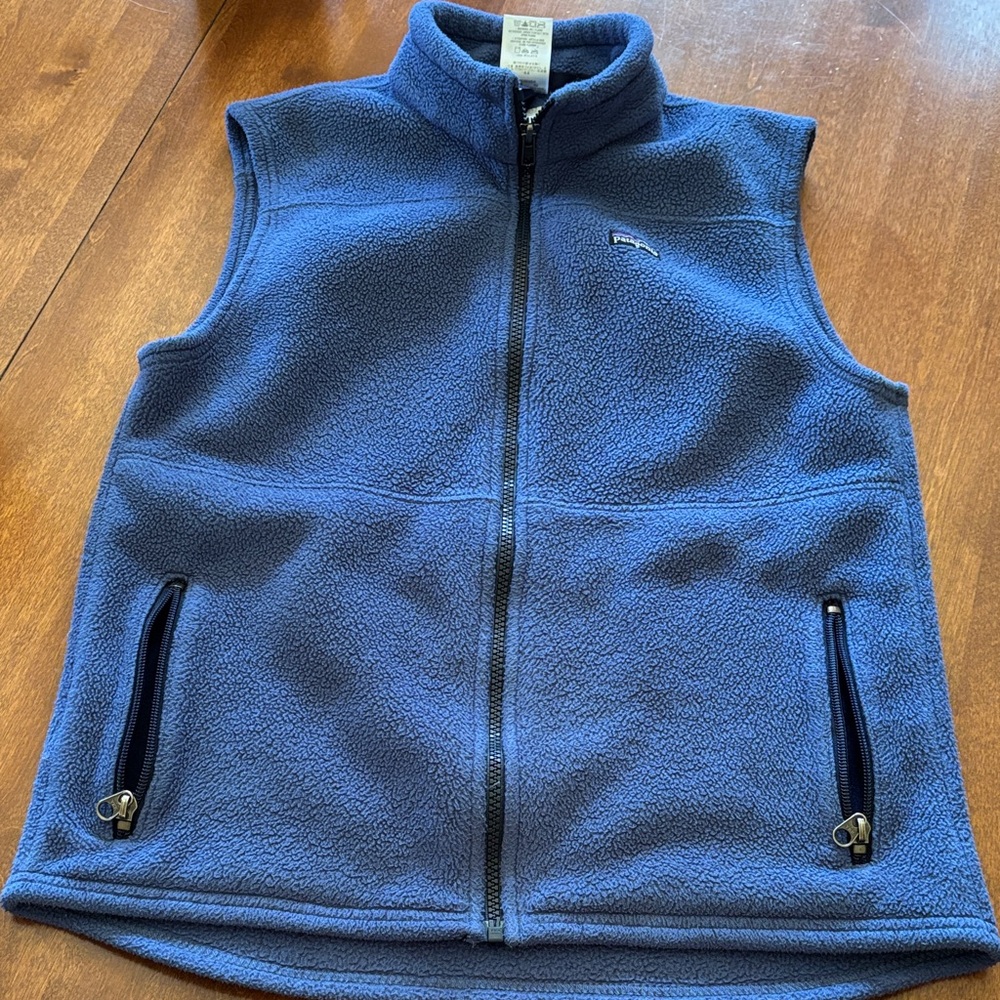 Patagonia Kids Blue Full-Zip Fleece Vest